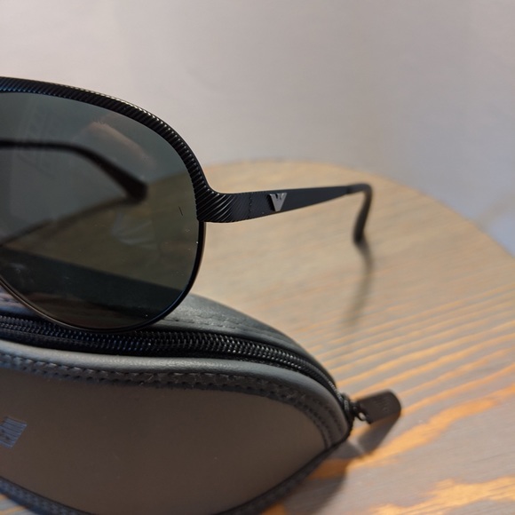 Emporio Armani black aviators